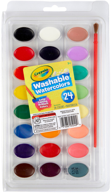 3 Pack Crayola Washable Watercolors-24 colors 53-0524 - 071662052409