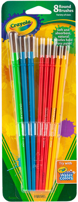 3 Pack Crayola Paintbrushes-8/Pkg 05-3516 - 071662635169