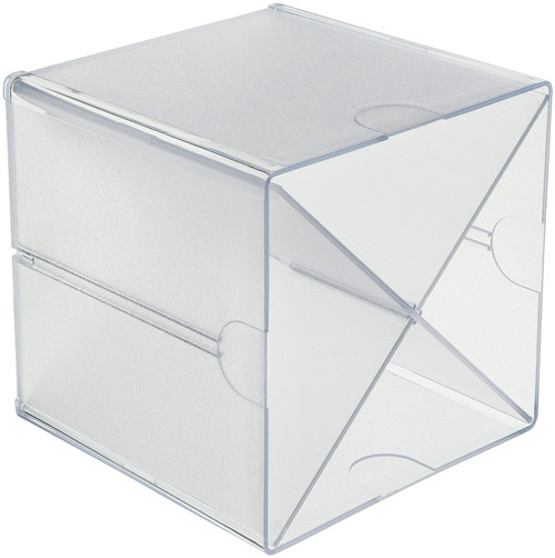 2 Pack - Deflecto Stackable X-Divided Storage Organizer-6"X6"X6" Clear - 350201CR 2 Pack - Deflecto Stackable X-Divided Storage Organizer-6"X6"X6" Clear - 350201CR