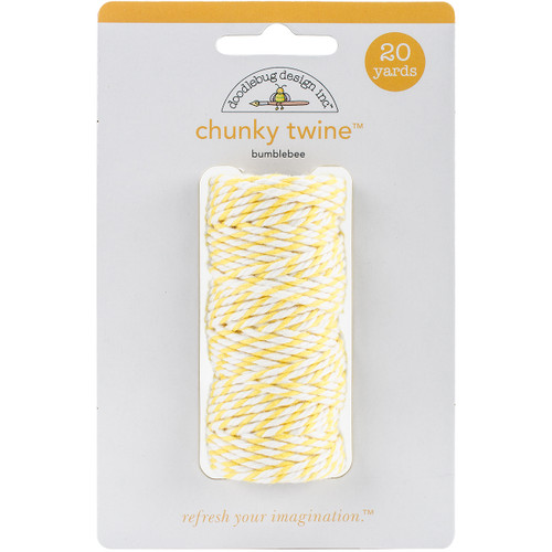 Doodlebug Monochromatic Chunky Twine 20yd-Bumblebee MONOCT-4808 - 842715048089