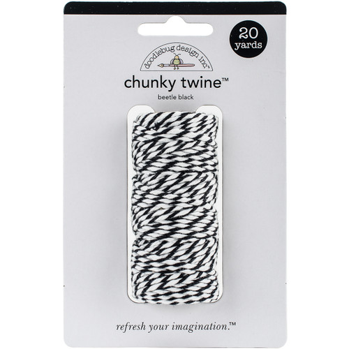 Doodlebug Monochromatic Chunky Twine 20yd-Beetle Black MONOCT-4817 - 842715048171