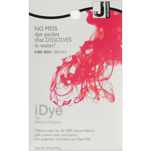 6 Pack - Jacquard iDye Fabric Dye 14g-Fire Red - IDYE-412 - 743772022688