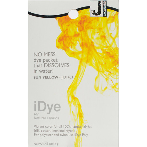 6 Pack Jacquard iDye Fabric Dye 14g-Sun Yellow -IDYE-403 - 743772022596