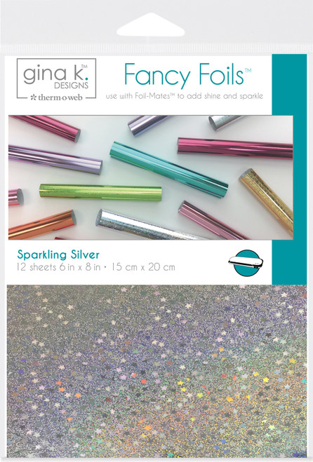 2 Pack Gina K Designs Fancy Foil 6"X8" 12/Pkg-Sparkling Silver 18061 - 000943180616