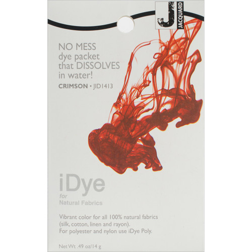 6 Pack Jacquard iDye Fabric Dye 14g-Crimson -IDYE-413 - 743772022695