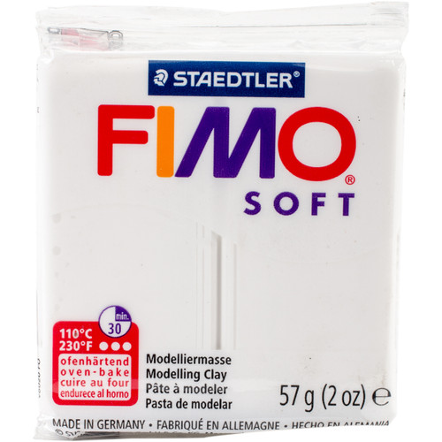 6 Pack - Fimo Soft Polymer Clay 2oz-White - EF8020-0US - 40066088093934006608809393