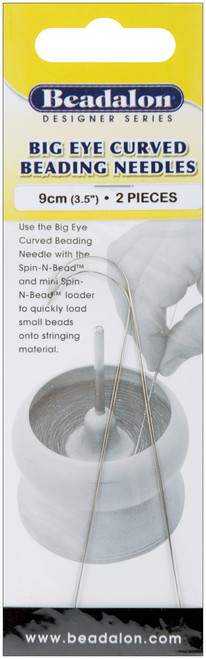 3 Pack Beadalon Big Eye Curved Beading Needles 2/Pkg-3.5" 700A - 035926082571