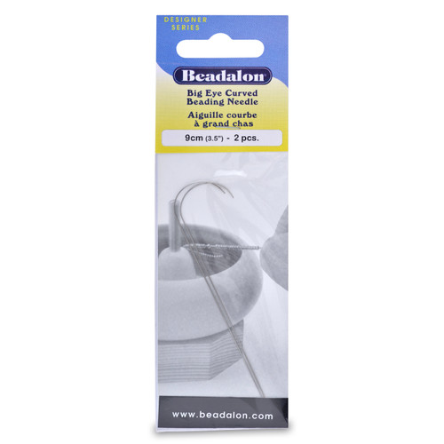 3 Pack - Beadalon Big Eye Curved Beading Needles 2/Pkg-3.5" - 700A - 035926082571