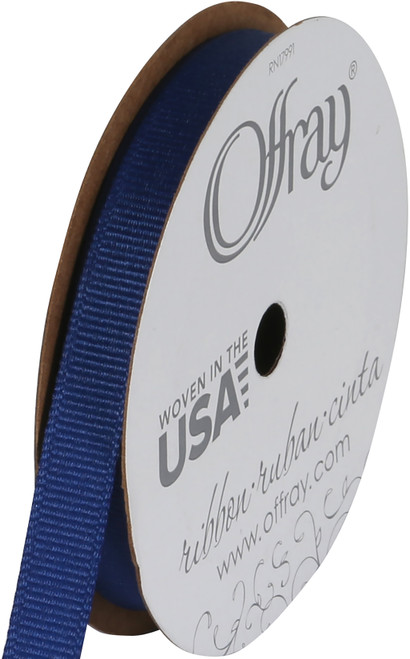 6 Pack - Offray Grosgrain Ribbon 3/8"X18'-Century Blue - 3097 3/8-353 - 079856362334