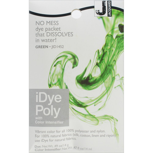 6 Pack - Jacquard iDye Poly Fabric Dye 14g-Green - IPOLY-452 - 743772022930
