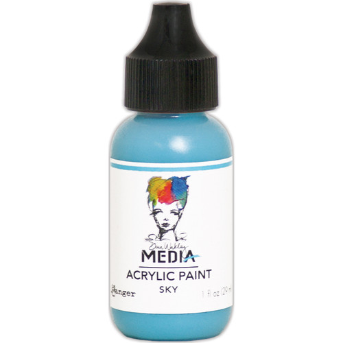 3 Pack - Dina Wakley Media Acrylic Paint 1oz-Sky - MDQ-54085 - 789541054085