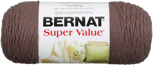 3 Pack Bernat Super Value Solid Yarn-Taupe 164053-53012 - 057355283510