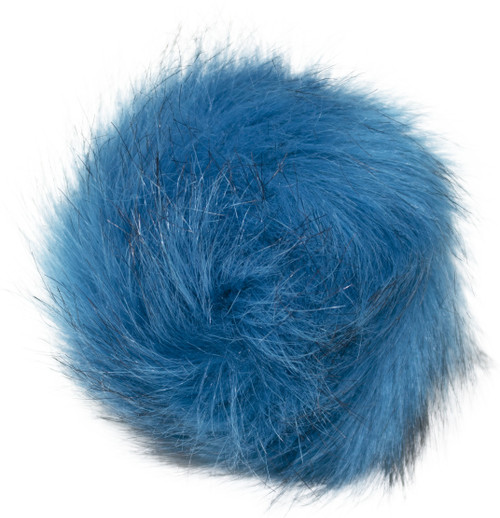 3 Pack - Pepperell Braiding Faux Fur Pom With Loop-Turquoise - FFPALL-33 - 725879847678