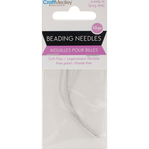 6 Pack Craft Medley Soft-Flex Beading Needles Fine Point 10/Pkg-.23mm BT310 - 775749102123