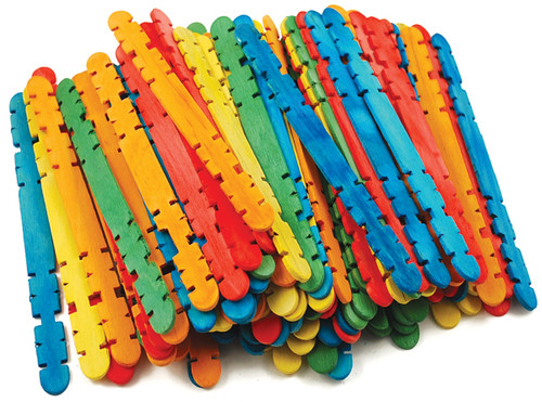 6 Pack Craft Skill Sticks-Colored 4.5" 80/Pkg -CW512