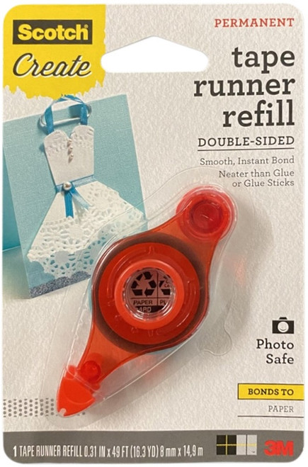 2 Pack - Scotch Adhesive Dot Roller Refill-.31"X49', For Use In 55 - 055-R - 051141908144