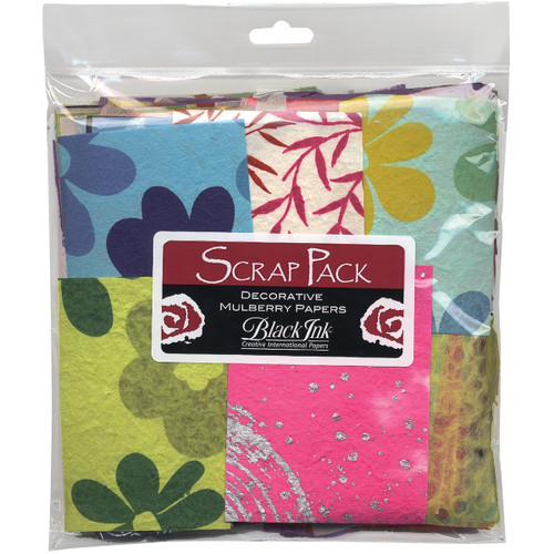 3 Pack - Black Ink Papers Mulberry Paper Scrap Pack-Assorted - SP-100 - 722559100016 3 Pack - Black Ink Papers Mulberry Paper Scrap Pack-Assorted - SP-100 - 722559100016