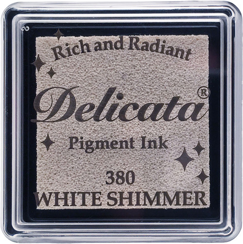5 Pack - Delicata Small Pigment Ink Pad-White Shimmer - DESML380 - 712353823808