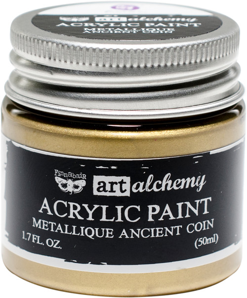 3 Pack Finnabair Art Alchemy Acrylic Paint 1.7 Fluid Ounces-Metallique Ancient Coin AAAP-63057 - 655350963057