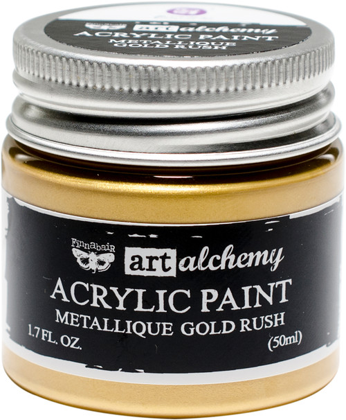 3 Pack - Finnabair Art Alchemy Acrylic Paint 1.7 Fluid Ounces-Metallique Gold Rush - AAAP-63071 - 655350963071