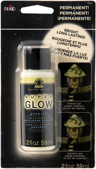 3 Pack - FolkArt Super Glow Acrylic Glow-In-The-Dark Paint Carded 2oz-Green - FA5143 - 028995051432