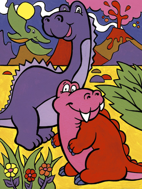 3 Pack - Royal & Langnickel My First Paint By Number Kit 8.75X11.375"-Dinosaurs - MFPN-11 - 090672993106