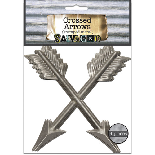 5 Pack BCI Crafts Salvaged Metal Crossed Arrows 4/PkgTARROW