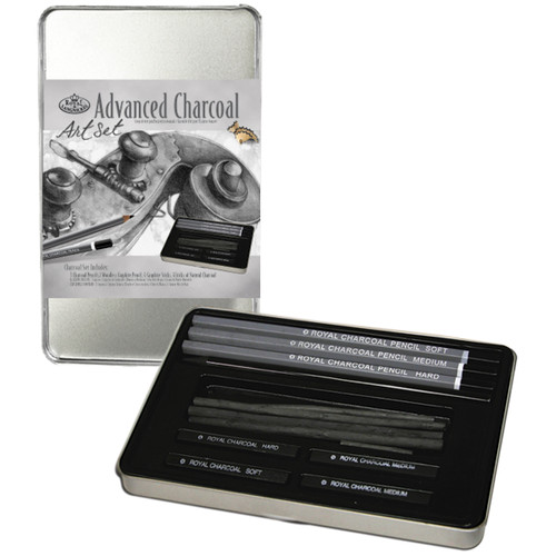 3 Pack Royal & Langnickel(R) Advanced Charcoal Art Set W/TinRSET2503