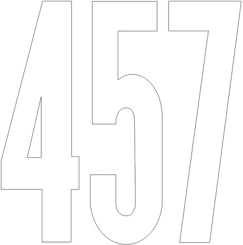 3 Pack - Duro Permanent Adhesive Vinyl Numbers 6" 48/Pkg-White - D3219-WHITE