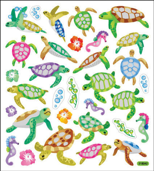 6 Pack - Sticker King Stickers-Sea Turtles - SK129MC-4524 - 679924452419 6 Pack - Sticker King Stickers-Sea Turtles - SK129MC-4524 - 679924452419