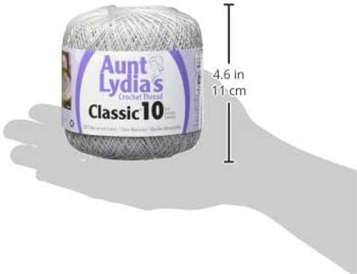3 Pack - Aunt Lydia's Classic Crochet Thread Size 10-Silver - 154-435 3 Pack - Aunt Lydia's Classic Crochet Thread Size 10-Silver - 154-435