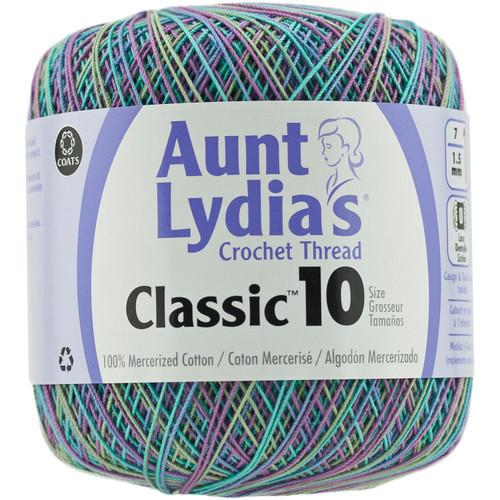3 Pack Aunt Lydia's Classic Crochet Thread Size 10-Monet 154-930 - 073650804069