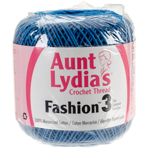 3 Pack Aunt Lydia's Fashion Crochet Thread Size 3-Blue Hawaii 182-805