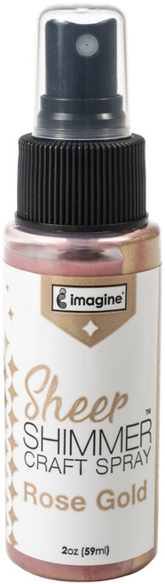 2 Pack Imagine Sheer Shimmer Craft Spray 2oz-Rose Gold IALAR007 - 712353800700