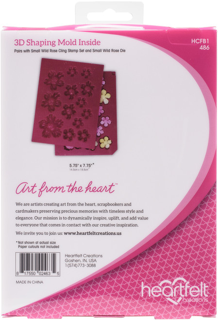Heartfelt Creations Shaping Mold-Wild Rose -3D Small Rose HCFB1486