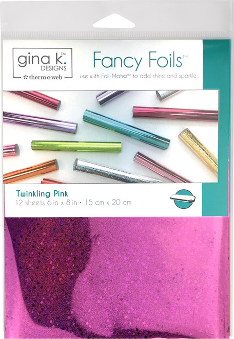 2 Pack - Gina K Designs Fancy Foil 6"X8" 12/Pkg-Twinkling Pink Holographic - 18071 - 000943180715 2 Pack - Gina K Designs Fancy Foil 6"X8" 12/Pkg-Twinkling Pink Holographic - 18071 - 000943180715