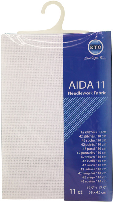 3 Pack RTO Aida 11 Count 15.5"X17.5"-White AIDA11-100 - 4603643130835