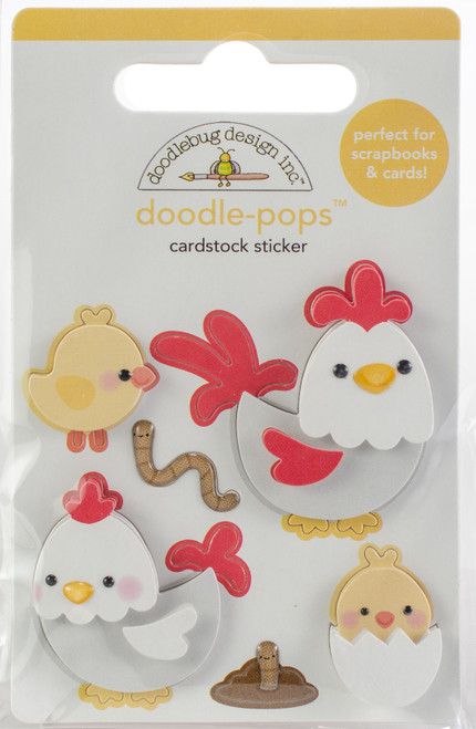 6 Pack - Doodlebug Doodle-Pops 3D Stickers-Hen & Chicks - DP5855 - 842715058552 6 Pack - Doodlebug Doodle-Pops 3D Stickers-Hen & Chicks - DP5855 - 842715058552