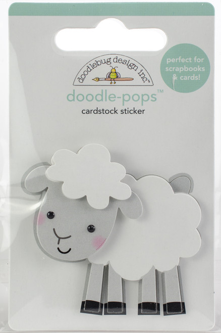 6 Pack Doodlebug Doodle-Pops 3D Stickers-Little Lamb DP5862 - 842715058620