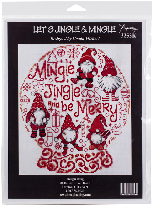 Imaginating Counted Cross Stitch Kit 8"X9"-Let's Mingle & Jingle (14 Count) I3253 - 054995032539