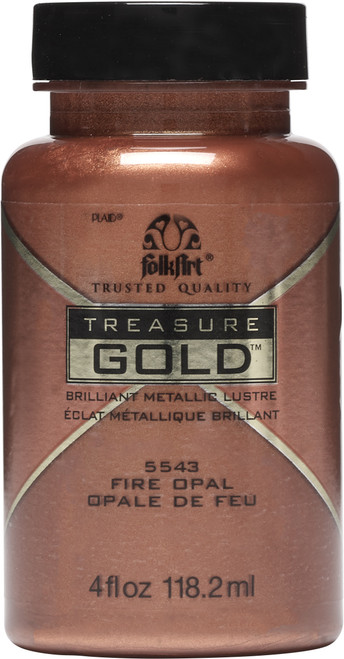 Folkart Treasure Gold Paint 4oz-Fire Opal - FATGP-5543 - 028995055430