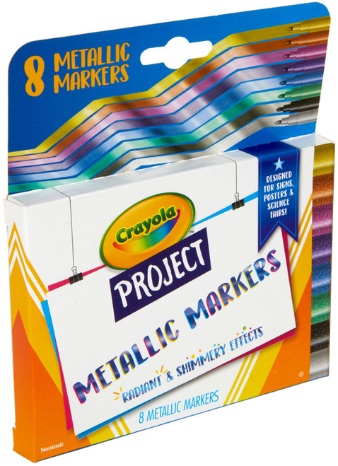 Crayola Project Markers 8/Pkg-Assorted Colors 58-8352