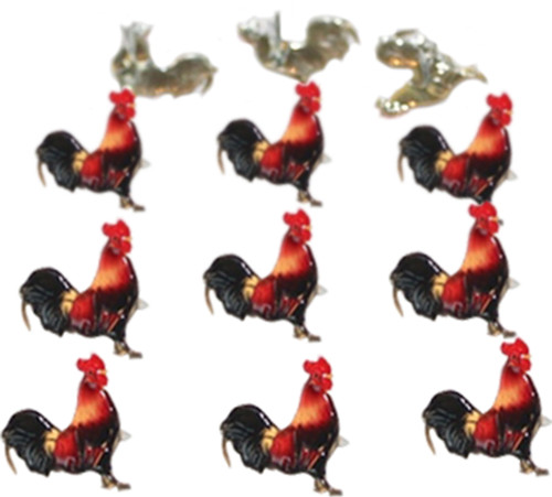 6 Pack - Eyelet Outlet Shape Brads 12/Pkg-Rooster - QBRD2-109 6 Pack - Eyelet Outlet Shape Brads 12/Pkg-Rooster - QBRD2-109