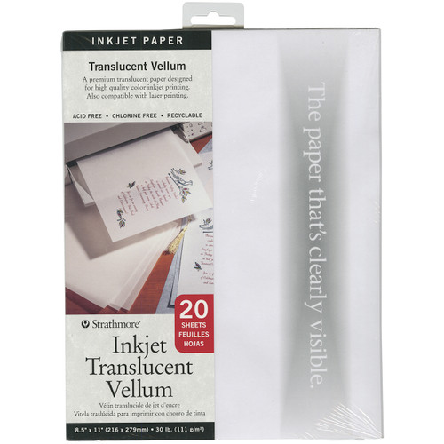 2 Pack - Strathmore Translucent Ink Jet Vellum 20/Pkg-8.5"X11" - 598030 - 012017598036