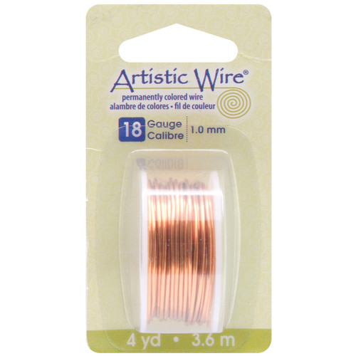 4 Pack Artistic Wire-Natural 18 Gauge, 4yd -AWD1810 - 656156060094