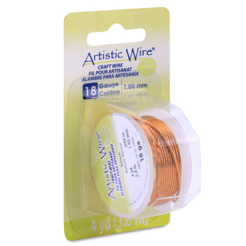 4 Pack - Artistic Wire 18 Gauge 4yd-Natural - AWD1810 - 656156060094