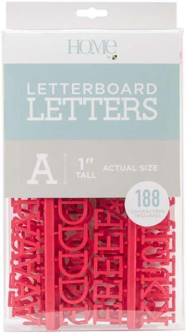 2 Pack DCWV Letterboard Letters & Characters 1" 188/Pkg-Red LP006-13 - 611356314958