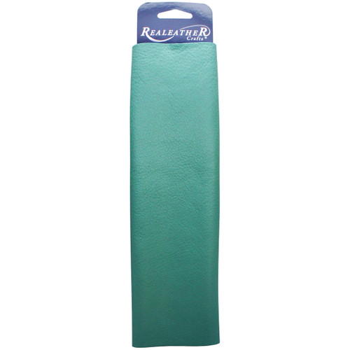 3 Pack Realeather Crafts Leather Premium Trim Piece 8.5"X11"-Turquoise C0811P-04 - 870192009507