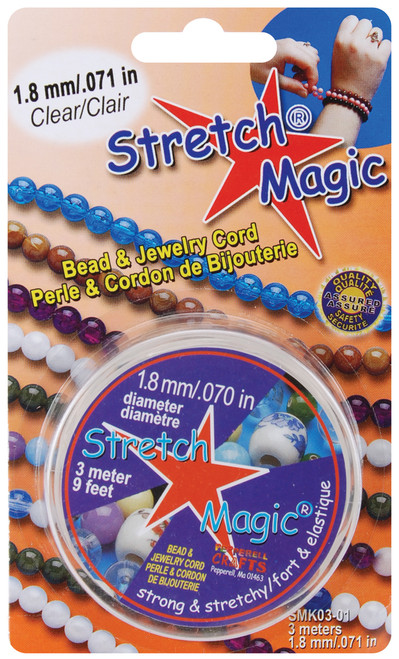 6 Pack Stretch Magic Bead & Jewelry Cord 1.8mmX3m-Clear SMK-3-01 - 725879207410