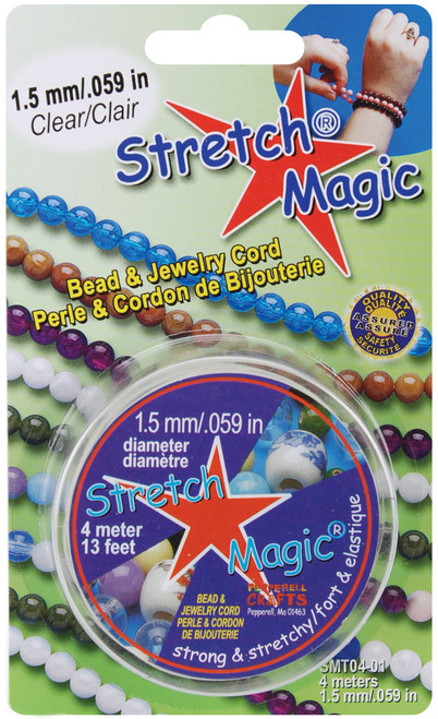 6 Pack Stretch Magic Bead & Jewelry Cord 1.5mmX4m-Clear SMT-04-01 - 725879207618